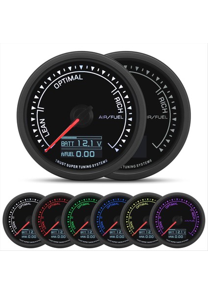 2 5inch 62MM Afr Dar Bant Oksijen Sensörü Için 7 Renk LED Dijital Hava Yakıt Raito Araba 12V Için Braket Tutucu (Yurt Dışından) fiyatları