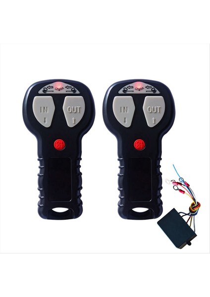 12V 24V Kablosuz Vinç Elektrikli Uzaktan Kumanda IP68 Manuel Verici Kamyonu Atv Suv Kamyon Araç Kiti (Yurt Dışından)