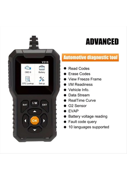V315 Obd2 Araç Arızası Teşhis Aleti Motor Dedektörü Tarayıcı Araç Obd2 Sorun Giderme Araçları (Yurt Dışından) modelleri