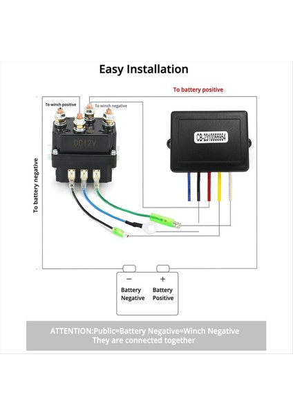 Kablosuz Uzaktan Kumanda Vinç Kiti - 12V 250A Su Geçirmez Solenoid Röle Kontaktörü+ 2pcs Kablosuz Vinç Uzaktan Kumanda (Yurt Dışından) fırsatları