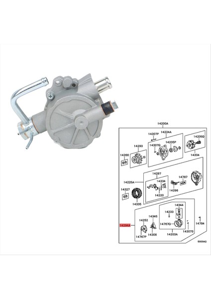Araç Fren Sistemi Vakum Pompası MD618922 Mitsubishi L200 1996-2007 Challenger Pajero Montero Sport Vakum Fren Pompası (Yurt Dışından) fiyatları