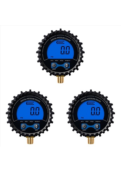 3x Lastik Basınç Göstergesi Dijital Lastik Test Cihazı Display Hava Basınç Manometresi Hızlı Bağlantı Bağlantısı Ipliği 1/8 (Yurt Dışından)