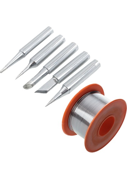 Teneke Kurşun Lehim Çekirdek Akı Lehim Kaynağı Lehim Tel Makara Makarası 0 8mm 63/37 &amp P36 Lehim Istasyonu Konik Eğim 60W Lehim Demir Ucu 5pcs (Yurt Dışından)