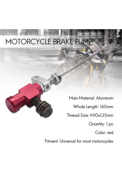 5x Motosiklet Hidrolik Debriyaj Master Silindir Çubuk Fren Pompası M10X1 25MM Alüminyum Kırmızı (Yurt Dışından) fiyatları