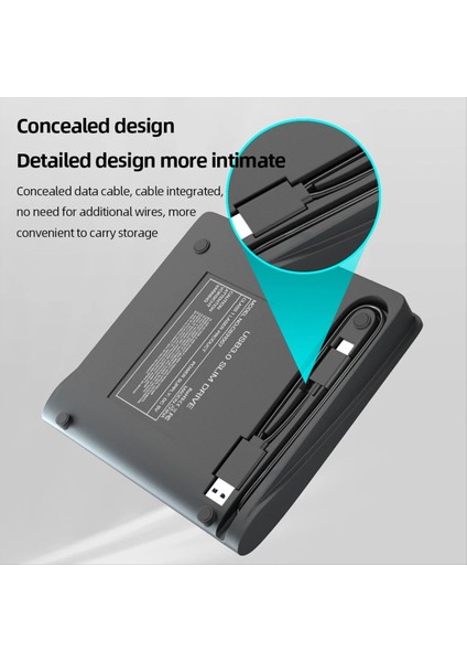 USB 3 0 Tip-C Ince Harici DVD Rw CD Yazarı Drive Brülör Okuyucu Dizüstü Bilgisayar DVD Burner Optik Sürücüler (B) (Yurt Dışından) fırsatları