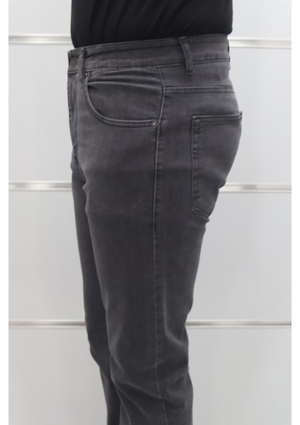 Fistan Store Erkek Füme Yüksek Bel Rahat Kesim Boru Paça Büyük Beden Jean Pantolon modelleri