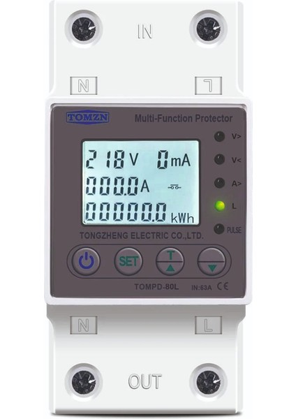 Kaçak Akım Koruma Rölesi Ve Yüksek Voltaj Ve Akım Koruyucu Röle 80A Devrimsel Yenilik