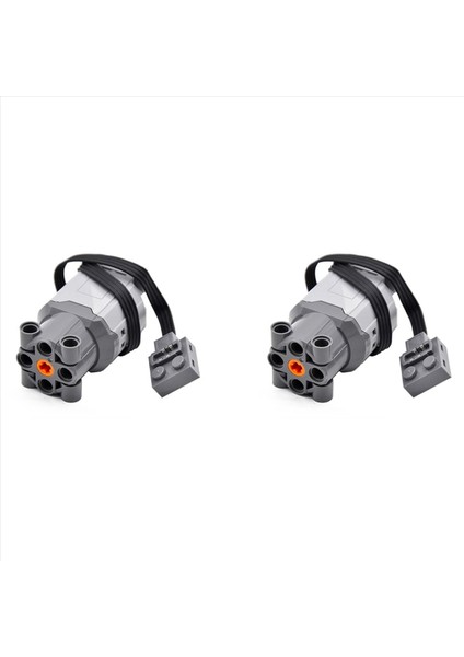 2x Teknik Parçalar Motor Yapı Taşı Motoru L-Motor 88003 Güç Fonksiyonları Için Elektrikli Bir Montajlı Yapı Taşı Oyuncak (Yurt Dışından)