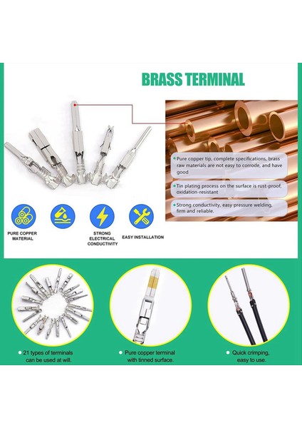 290PCS Otomotiv Tel Terminal Pinkonektör 1-3 5mm Yalıtımlı Fiş Sökme (Yurt Dışından) modelleri