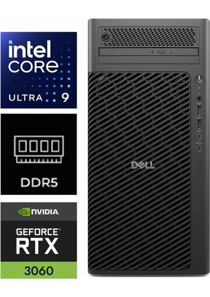Pro Max Tower T2 Ultra 9 285K FCT2250-K585 32GB 2tb+2tb Rtx 3060 Ventus 2x 12GB W11PRO Masaüstü Iş Istasyonu