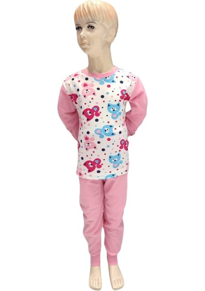 Kız Çocuk Kedi Desen Pijama Takım 6/11 Yaş fiyatları