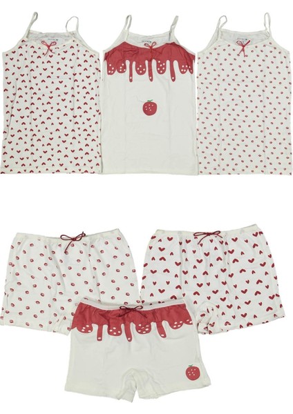 Kız 3/12 Yaş Karışık Desenli Atlet ve Boxer Set fiyatları