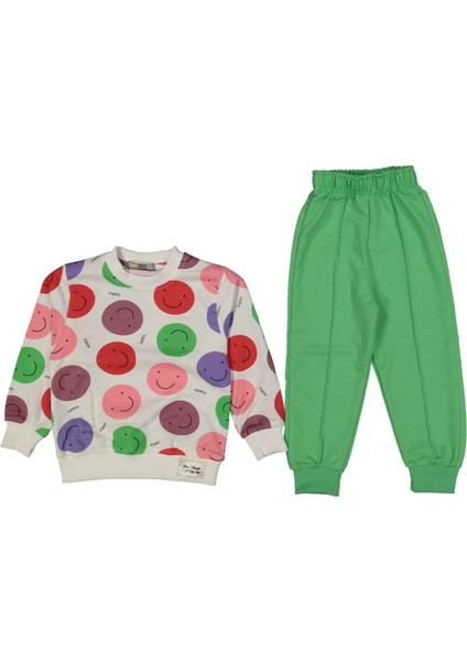 Kız 2/11 Yaş Renkli Emoji Baskılı 2li Takım fiyatları