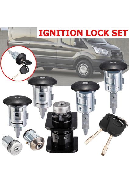 7pcs Araba Namlu Kapı Kilitleri Anahtarlar Seti 4359018 1C1A-V22050 Ford Transit Için Mk6 2000 2001 2002 2003-2006 (Yurt Dışından) fiyatları