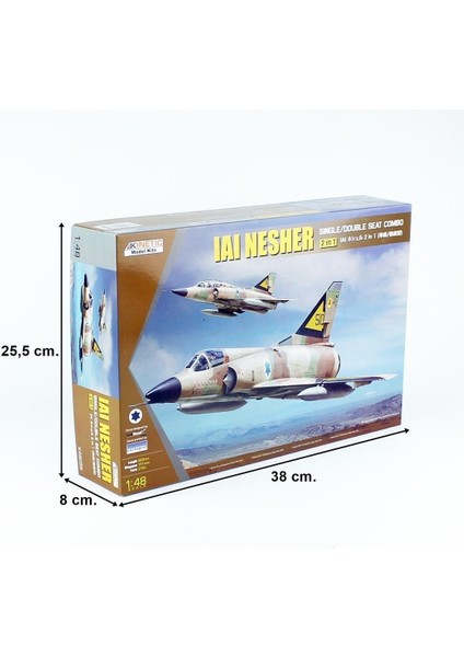 K48056 1/48 Ölçek, IAI Nesher ( Single/Double Seat Combo ) Savaş Uçağı, Plastik Model kiti