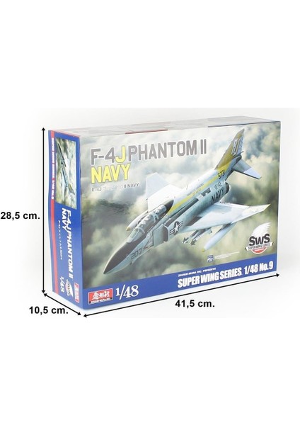 48-09 1/48 Ölçek, F-4j Phantom Iı (Navy) Savaş Uçağı, Plastik Model Kiti