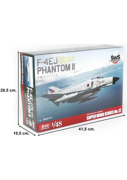 48-12 1/48 Ölçek, F-4ej Kai Phantom Iı Savaş Uçağı, Plastik Model Kiti