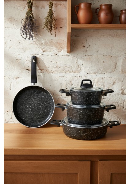 Vormi 7 Parça Tencere Seti Siyah fiyatları