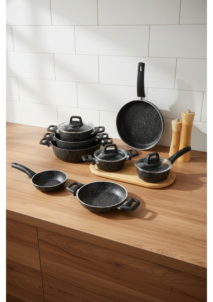 Anita 13 Parça Tencere Seti Siyah modelleri