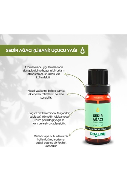 Sedir Ağacı Uçucu Yağı (Cedrus Libani) 10 Ml. fiyatları