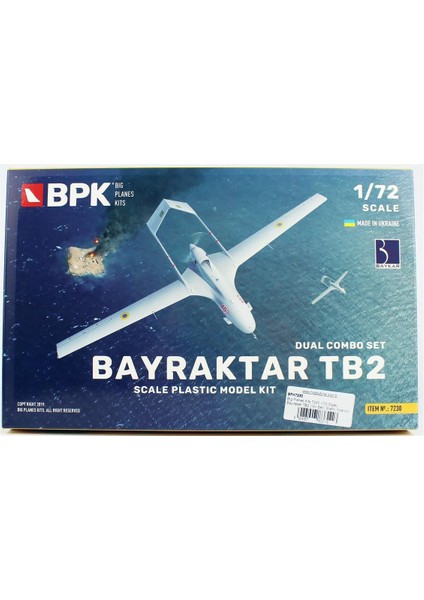 7230 1/72 Ölçek, Bayraktar Tb2 (Ikili Set), Silahlı Insansız Hava Aracı, Plastik Model Kiti