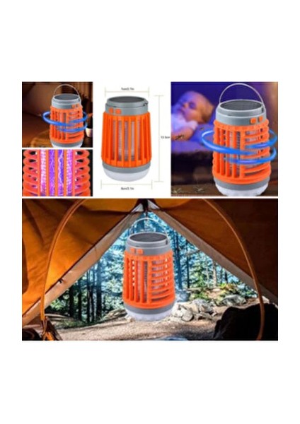 Askılı Solar Enerji Feneri Sinek Kovucu Özelliğiyle Kamp ve Açık Hava Kullanımı İçin