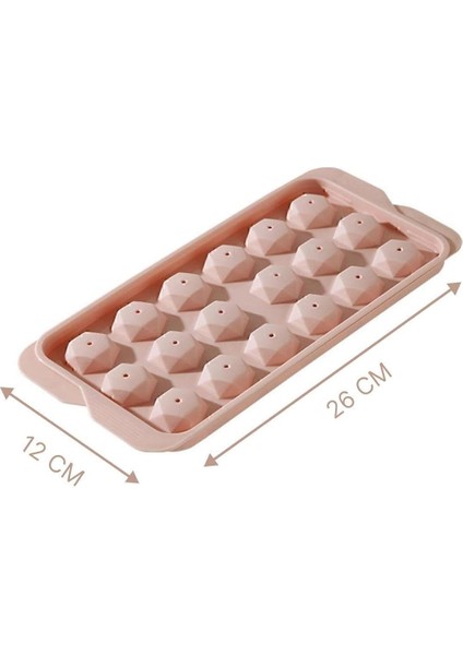 Pamplona Pembe 18 Bölmeli Kapaklı Kristal Buz Kalıbı Dondurma Kalıbı Buz Saklama Kabı Sunumluk VLT1448 fırsatları
