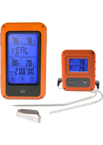 Çift Problu Kablosuz Alarmlı Fırın ve Barbekü Termometre THR311 fiyatları