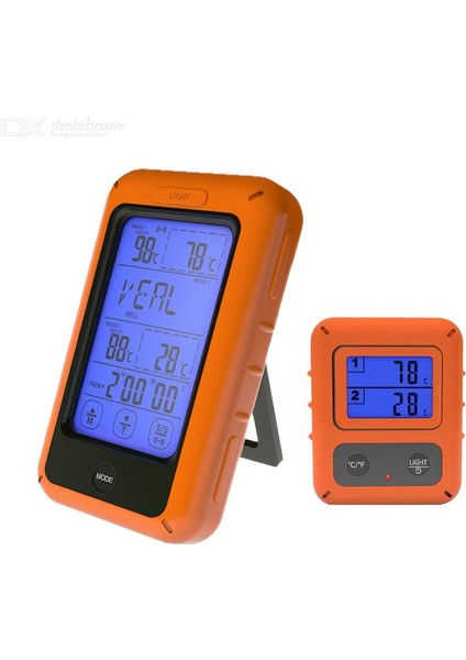 Çift Problu Kablosuz Alarmlı Fırın ve Barbekü Termometre THR311 modelleri