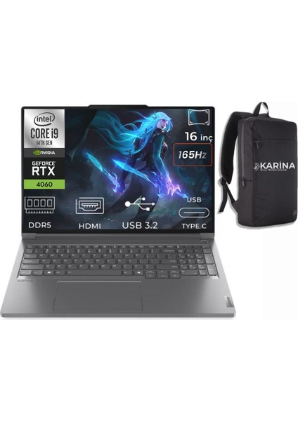 Thinkbook 16P G5 Irx I9-14900HX 21N5004DTR-58 96GB 1tb+1tb RTX4060 8gb W11PRO 16" 3,2k IPS 165Hz Notebook