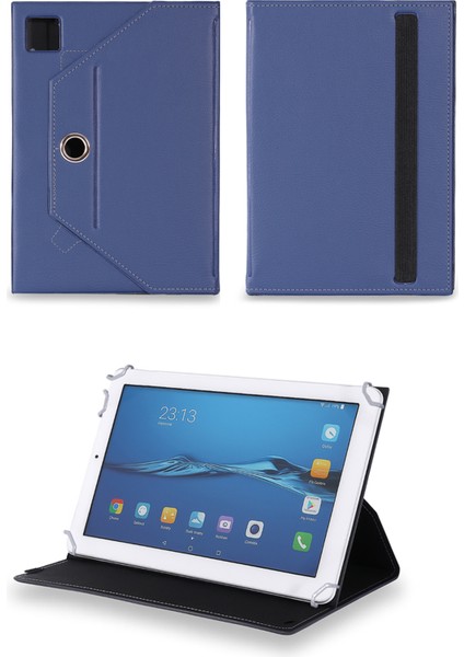 Piranha Rano 4 Tab 10.1" Tablet Uyumlu Standlı Üniversal Kapaklı Lacivert Tablet Kılıfı