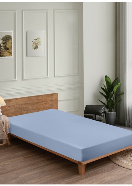 %100 Pamuk Penye Lastikli Çarşaf | Tek ve Çift Kişilik | Yumuşak, Nefes Alan, Kaymaz Kumaş – Renk Seçenekli