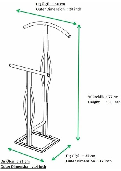 Dilsiz Uşak Çift Tepeli Metal Modüler Ofis Işyeri Elbise Askılık (Siyah) indirimleri