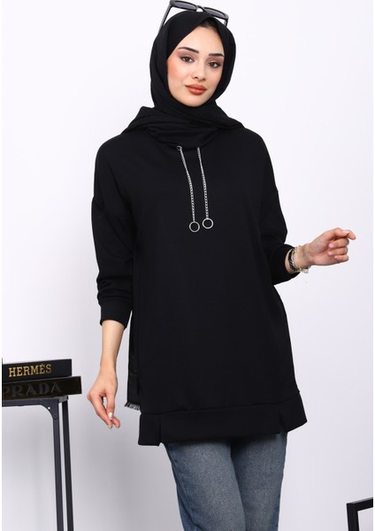 Siyah Yaka Detaylı Modal Tunik modelleri