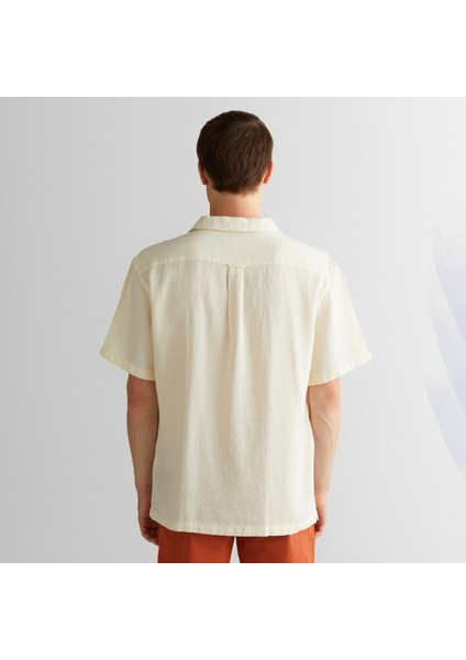 Erkek Krem Regular Fit Klasik Yaka Gömlek fiyatları