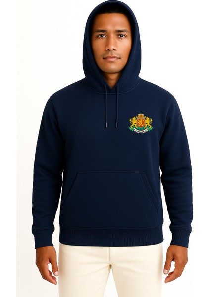 Kapüşonlu Coat Of Arms Of Bulgaria Kingdom Of Bulgaria Cep ve Sırt Tasarımlı Unisex Sweatshirt