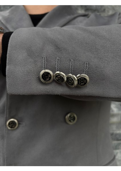 Erkek Süet Kruvaze Slim Fit Ceket modelleri