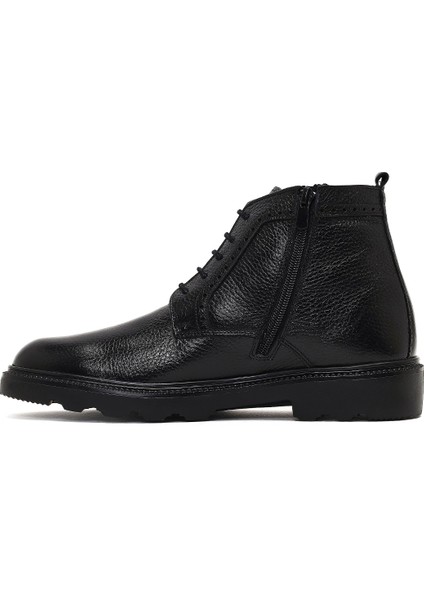 Erkek Siyah Fermuarlı Deri Casual Bot 25WFD6717FT fiyatları