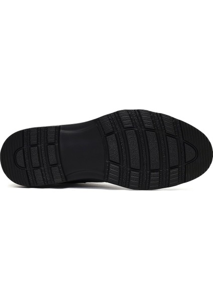 Erkek Siyah Fermuarlı Deri Casual Bot 25WFD6717FT indirimleri