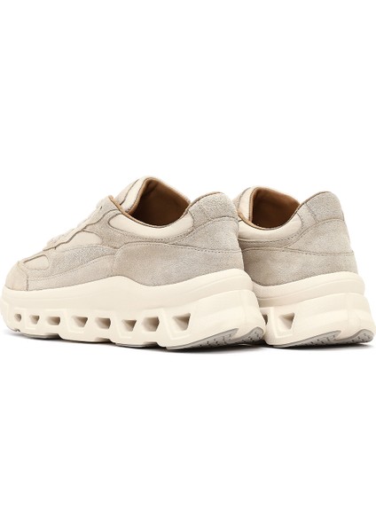 Kadın Bej Bağcıklı Kalın Tabanlı Deri Sneaker 25AFD142014 indirimleri