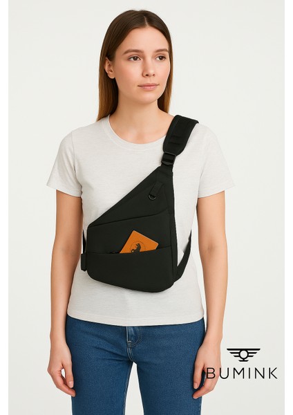 Bumink Modern Stil Omuz Çantası Günlük & Casual Unisex Kalemlik Hediyeli - Kısa Süreli