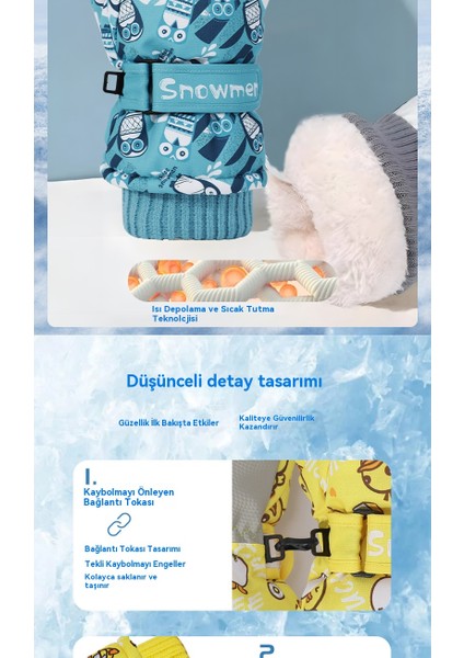 Çocuklar Için 5 Parmaklı, Çizgi Filmli, Kar Kaymağına Karşı Isıtmalı, Rüzgardan Koruyan, Su Geçirmez ve Kaymaz, Kalınlaşmış, Polar Kaplamalı Eldiven (Yurt Dışından) fırsatları