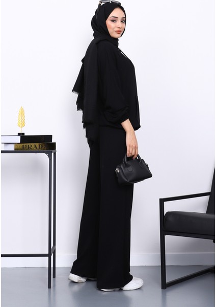 Siyah Kapşonlu Fermuarlı Kanguru Cepli Modal Takım indirimleri