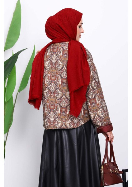 Taba Etnik Desenli Kısa Ceket fırsatları