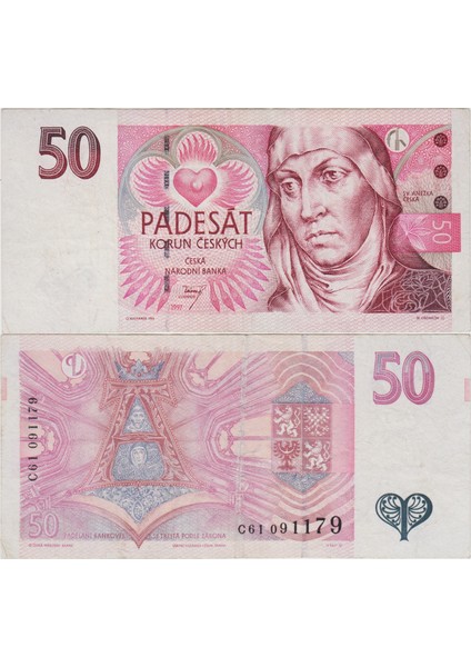 Çekya 50 Koruna 1997 Çok Temiz.