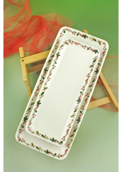 Christmas Porselen Iki Katlı Sunumluk fiyatları