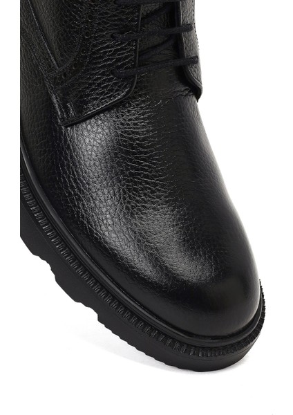 Erkek Siyah Fermuarlı Deri Casual Bot 25WFD6717FT
