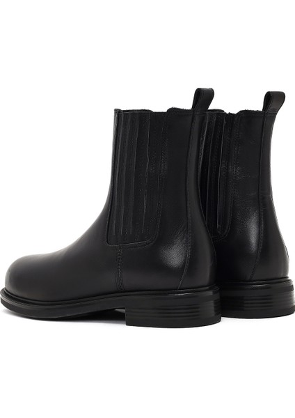 Kadın Siyah Deri Chelsea Bot 25WFD230218
