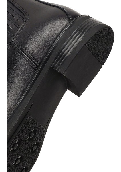 Kadın Siyah Deri Chelsea Bot 25WFD230218