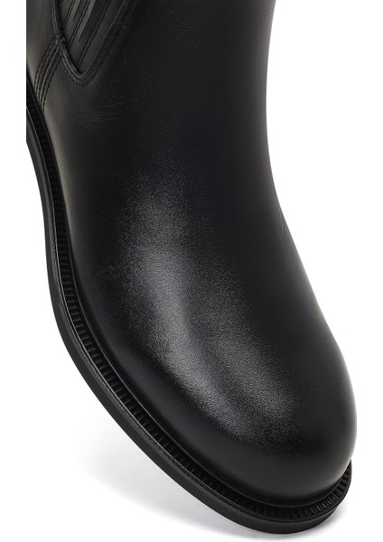 Kadın Siyah Deri Chelsea Bot 25WFD230218